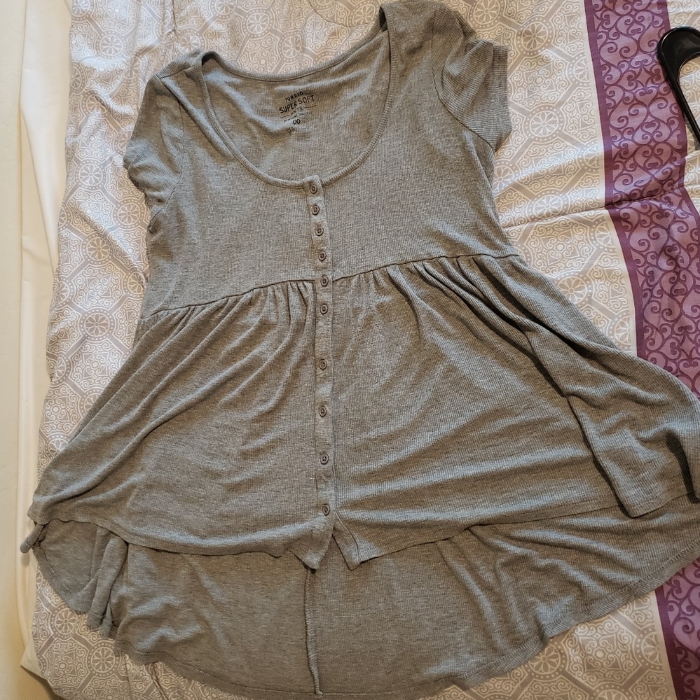Torrid ribbed button babydoll NWOT
